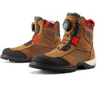 Icon Stormhawk, short boots waterproof 13 US Brown/Black/Red