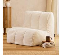 Icon Swoop Boucle Accent Chair Bean Bag, Cream