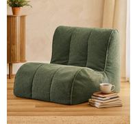 Icon Swoop Boucle Accent Chair Bean Bag, Olive