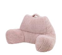 icon Teddy Bear Fluffy Fleece Cuddle Cushion, Dusk Pink, Reading Pillow, Back Support Cushion, Back Support Pillow for Bed with filling included,