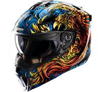 Icon Threshold Burn Birdie Burn, modular helmet M Black/Blue/Yellow/Orange