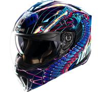 Icon Threshold Lazer Cobra, modular helmet XL Black/Turquoise/Pink