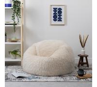 icon Unicorn Patterned Beanbag, Faux Fur in Natural ICON Natural
