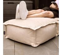Icon Dolce Indoor Outdoor Pouffe Footstool Beige Bean Bags