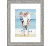 Icona Bay - 10x8 Alder Grey Picture Frame with Mat - Sturdy Engineered Wood Photo Frame with Removable 7 x 5 Mat - Sl esign, Table Top or Wall Mount - Exclusives Collection