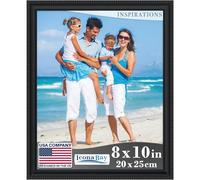 Icona Bay 10x8 Black Picture Frame Beautifully Detailed Moulding, Contemporary Picture Frame, Wall Mount or Table Top, Inspirations Collection