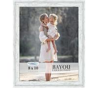 Icona Bay - 10x8 Cloudy White Picture Frame - Cape Cod Style 10 x 8 Photo Frame - Table Top or Wall Mount - Bayou Collection