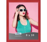 Icona Bay - 10x8 Picture Frame - Red Solid Wood Scandinavian Style Photo Frame - Clear Glass Cover Sheet - Wall Mount/Tabletop - Pizzazz Collection