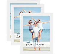 Icona Bay - 10x8 Picture Frames - White, 3 Pack - Sturdy Engineered Wood Photo Frames 10 x 8 - Sleek Design, Table Top or Wall Mount - Exclusives Collection