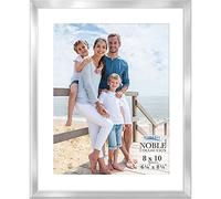 Icona Bay 10x8 Silver Picture Frame w/Mat, Modern Professional Frame, Noble Collection