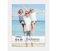 Icona Bay - 10x8 White Picture Frame - Sturdy Wood Composite Photo Frame - Sleek Design, Table Top or Wall Mount - Exclusives Collection