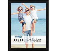 Icona Bay - 11x14 Black Picture Frame - Sturdy Wood Composite Photo Frame - Sleek Design, Wall Mount Only - Exclusives Collection