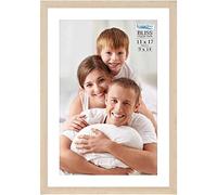 Icona Bay - 11x17 Light Oak Picture Frame Fits 10x16 Photos with Mat to 9x14 Image - Modern Style Engineered Wood Poster Frame - Wall Mount Only - Bliss Collection