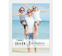 Icona Bay - 14x11 White Picture Frame - Sturdy Wood Composite Photo Frame 14 x 11 - Sleek Design, Wall Mount Only - Exclusives Collection