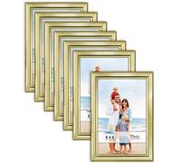 Icona Bay 4x6 Picture Frames Set (Gold, 12 Pack), Classy Contemporary Style, Maestro Collection