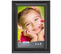 Icona Bay 6x4 Black Picture Frame, Contemporary Photo Frame 6 x 4, Composite Wood Frame for Walls or Table Top, Lakeland Collection