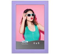 Icona Bay 6x4 Purple Picture Frame, Colored Solid Wood Scandinavian Style Frame for Photo, Pizzazz Collection