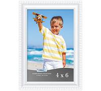 Icona Bay 6x4 White Picture Frame Beautifully Detailed Moulding, Contemporary Picture Frame, Wall Mount or Table Top, Inspirations Collection