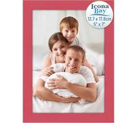 Icona Bay - 7x5 Red Picture Frame - Modern Style Engineered Wood Frame - Table Top or Wall Mount - Bliss Collection