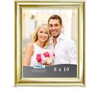 Icona Bay 8x10 Picture Frame (Gold, 1 Pack), Contemporary Photo Frame 10 x 8, Wall Mount or Table Top, Elegante Collection