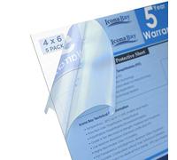 Icona Bay PET Plexiglass, Thin & Flexible Plastic Sheets (4x6 x 0.03 inch, Clear, 5 Pack), Easy to Cut for DIY Art Projects, Picture Frame Replacement Glass, PET Sheeting is Pliable Unlike Acrylic