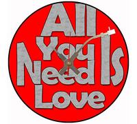 Iconic All you Need Is Love vinyl record wall clock (Beatles)