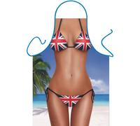 Iconic Aprons British Bikini Apron, Polyester, Multicolour, 79 x 56 x 0.1 cm
