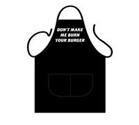Iconic Aprons Don't Make Me Burn My Burger Apron, Polyester-Cotton, Multi-Colour, 90 x 69 x 0.1 cm
