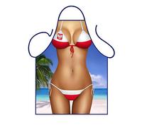 Iconic Aprons Polish Flag Bikini Apron, Polyester, Multi-Colour, 79 x 56 x 0.1 cm