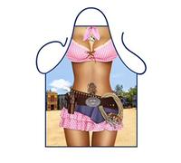 Iconic Aprons Sexy Cow Girl Apron, Polyester, Multi-Colour, 79 x 56 x 0.1 cm