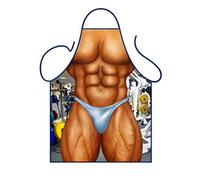 Iconic Aprons Sexy Muscle Man Apron, Polyester, Multi-Colour, 79 x 56 x 0.1 cm