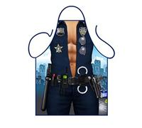 Iconic Aprons Sexy Policeman Apron, Polyester, Multi-Colour, 79 x 56 x 0.1 cm