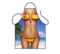 Iconic Aprons Spanish Flag Bikini Apron, Polyester, Multi-Colour, 79 x 56 x 0.1 cm