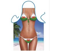 Iconic Aprons Welsh Bikini Apron, Polyester, Multi-Colour, 79 x 56 x 0.1 cm