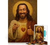 Iconic Art Jesus Christ 1000 Piece Jigsaw Puzzles for Teenagers Brain Think Snug Connection Real Challenge Christmas Idea (50x75cm)