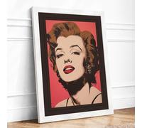 Iconic Beauty Pop Art Framed Wall Art Print A1 (84.1×59.4cm) White, Wall Decor for Living Room, Bedroom, Office & Home, Ready to Hang, Art Gift