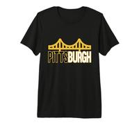 Iconic Bridge in Pittsburgh Bold Minimal Graphic Premium T-Shirt