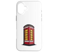 Iconic British Red Phone Booth Graphic Case for iPhone 16 Plus