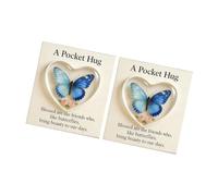 Iconic butterfly-shaped pocket hug, gift with encouragement card, great for parties, birthdays, holidays