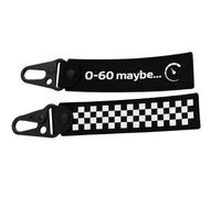 Iconic Coasters Funny Car Motorbike Gift 0-60 Maybe.. Jet Tag Aviation Keyring, Car Biker Enthusiast Gift, 30mm x 130mm