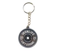 Iconic Coasters Weight Plate Keychain, Gym Gift For Him or Her Barbell Weightlifting Motivational Keyring, Metal Dumbbell Fitness Gift Bag Charm