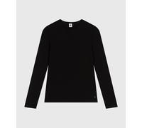 Iconic Cocotte Cotton T-Shirt with Long Sleeves Black
