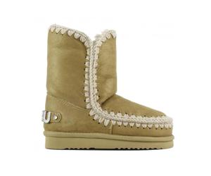 Iconic Eskimo Boot with Strass Logo - female - Mou - Winter Boots - Green - 3 UK - Shoes 3 UK
