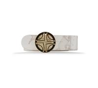 Iconic Geo Pattern Leather Belt - female - Alviero Martini 1a elts - White - 100 CM - Accessories 100 CM