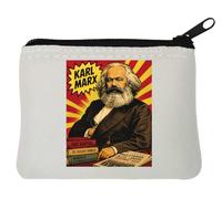 Iconic Historical Political Thinker Neoprene Coin Purse Pouch 10x11cm White