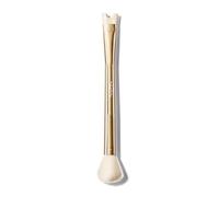 ICONIC LONDON Precision Duo Contour Brush | Two Sided Makeup Brush, Features a Buffing Brush and a U-Shaped Contour Brush, Blend and Sculpt, Cruelty-Free
