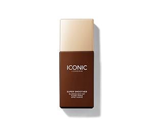 ICONIC London Super Smoother Blurring Skin Tint | Light to Medium Coverage Matte Makeup Foundation| Enriched with Vegan Collagen and Peach Flower Extract - Warm Rich