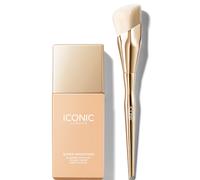 ICONIC London Super Smoother Blurring Skin Tint (Various Shades) and Complexion Brush Bundle - Neutral Fair