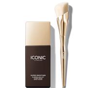 ICONIC London Super Smoother Blurring Skin Tint (Various Shades) and Complexion Brush Bundle - Neutral Rich