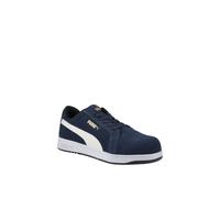 PUMA Safety Iconic Suede Low S1PL ESD FO HRO SR Unisex Safety Shoes Non-Slip Metal-Free Fibreglass Cap, navy, 11 UK
